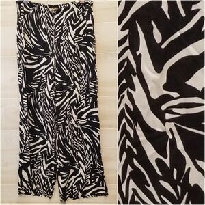 {L} St. John So Cal Zebra Animal Print Lounge Pants Swim Cover